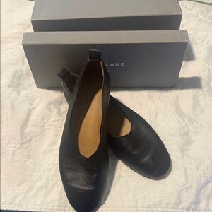 Everlane Black/Blue Leather Loafers